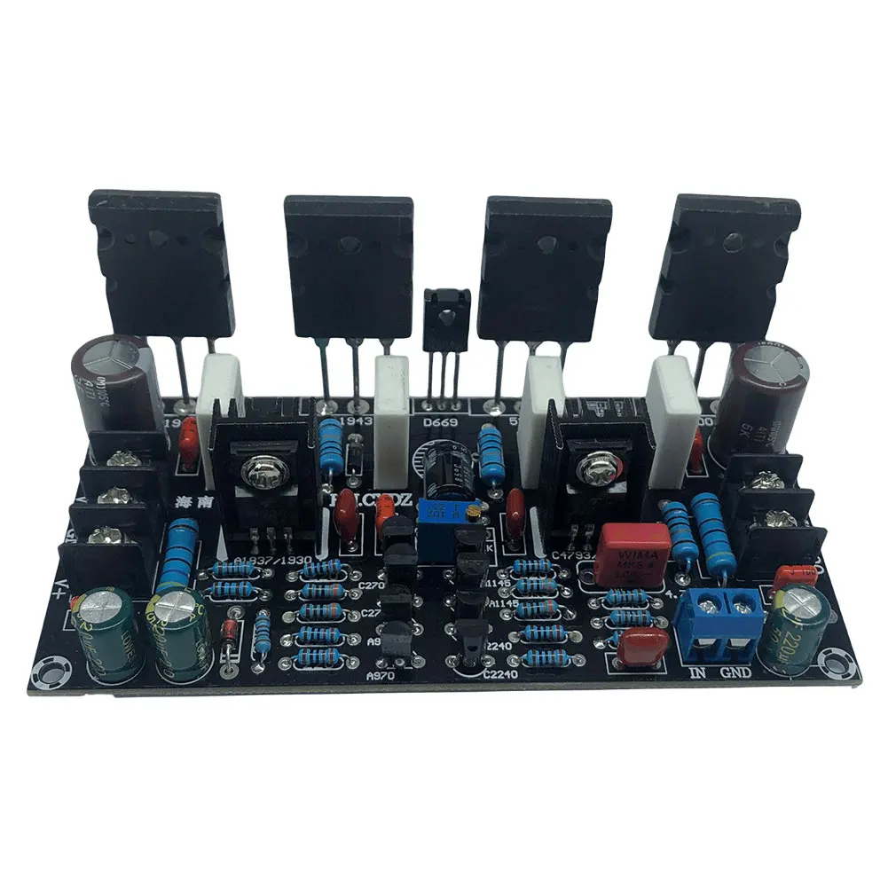 Single Channel Amplifier Board 1943+5200 Mono HIFI Audio Amplifier Finished Board 200W for Speaker Electronic DIY Kit