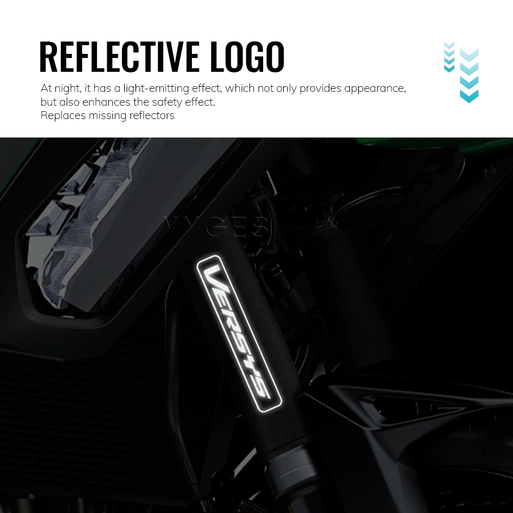 Motorcycle Front Fork Protection Cover For Kawasaki Versys 1000 650 Shock Absorber Dust Protector Stretch Fabrics Sleeve