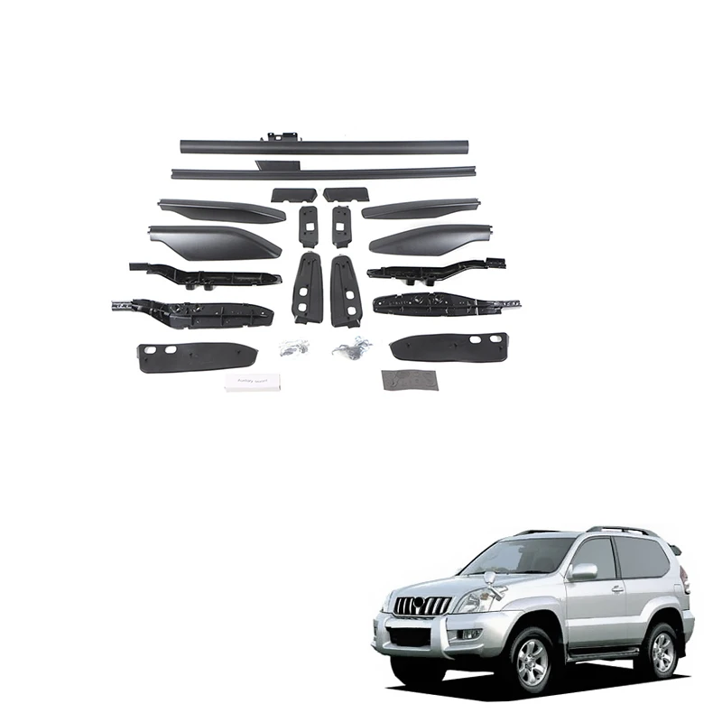 Spedking Car Accessories Aluminum Roof Rack Basket Cargo Carrier Cross Bar For Prado LC120 02-09 GX470 04-09