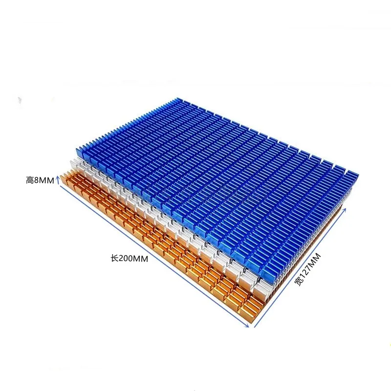Aluminum Radiator HeatSink High Power 200*127*8MM Heat sink Cooling Cooler for LED Module IC Power Transistor Amplifier PCB PC