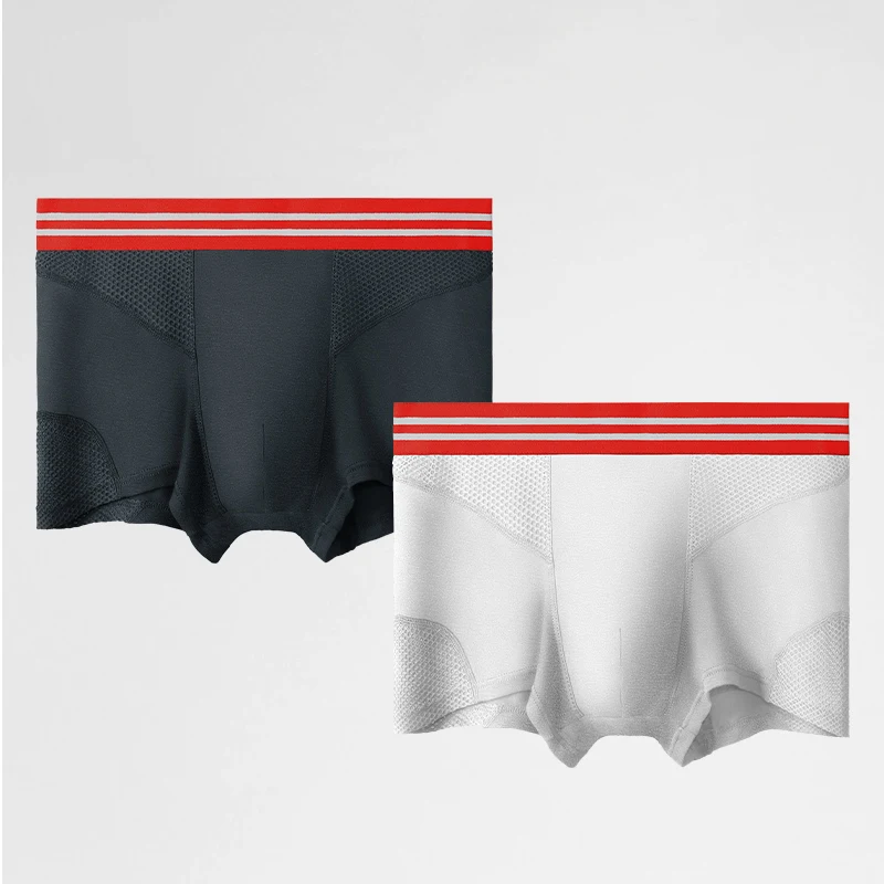 남성용 속옷 3개, 모달 사각 팬츠, 남성용 메쉬 얇은, 통기성, 플랫 코너 짧은 속옷, 남성용 스포츠 학생용