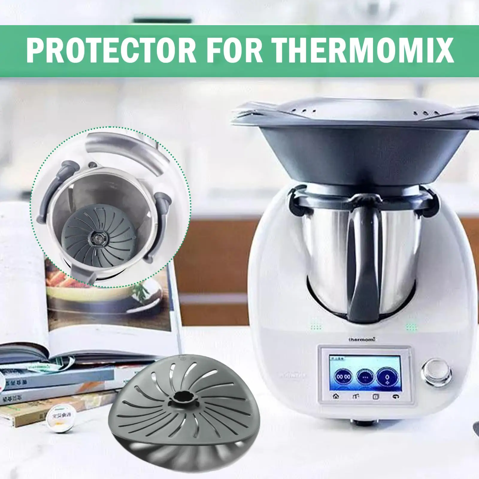 1pc Cover For Thermomix Cooking Machine Protective Cover Slow Cooking Blender Part Food Cover Kitchen Cooking Accessories A4V9