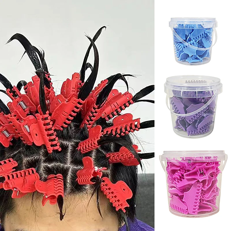 30 pçs/barril reutilizável perm grampo de cabelo onda estilo grampos para homem barbearia salão gancho loop rolos de cabelo ferramenta cabeleireiro