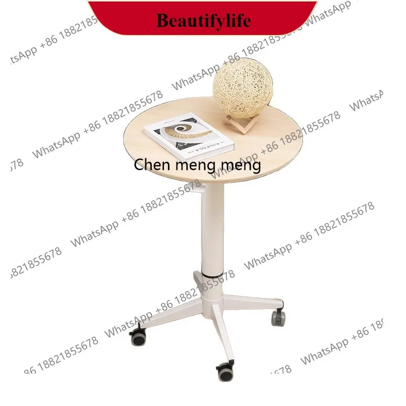 G153 Movable round coffee table lifting high-end simple living room large table Nordic coffee table