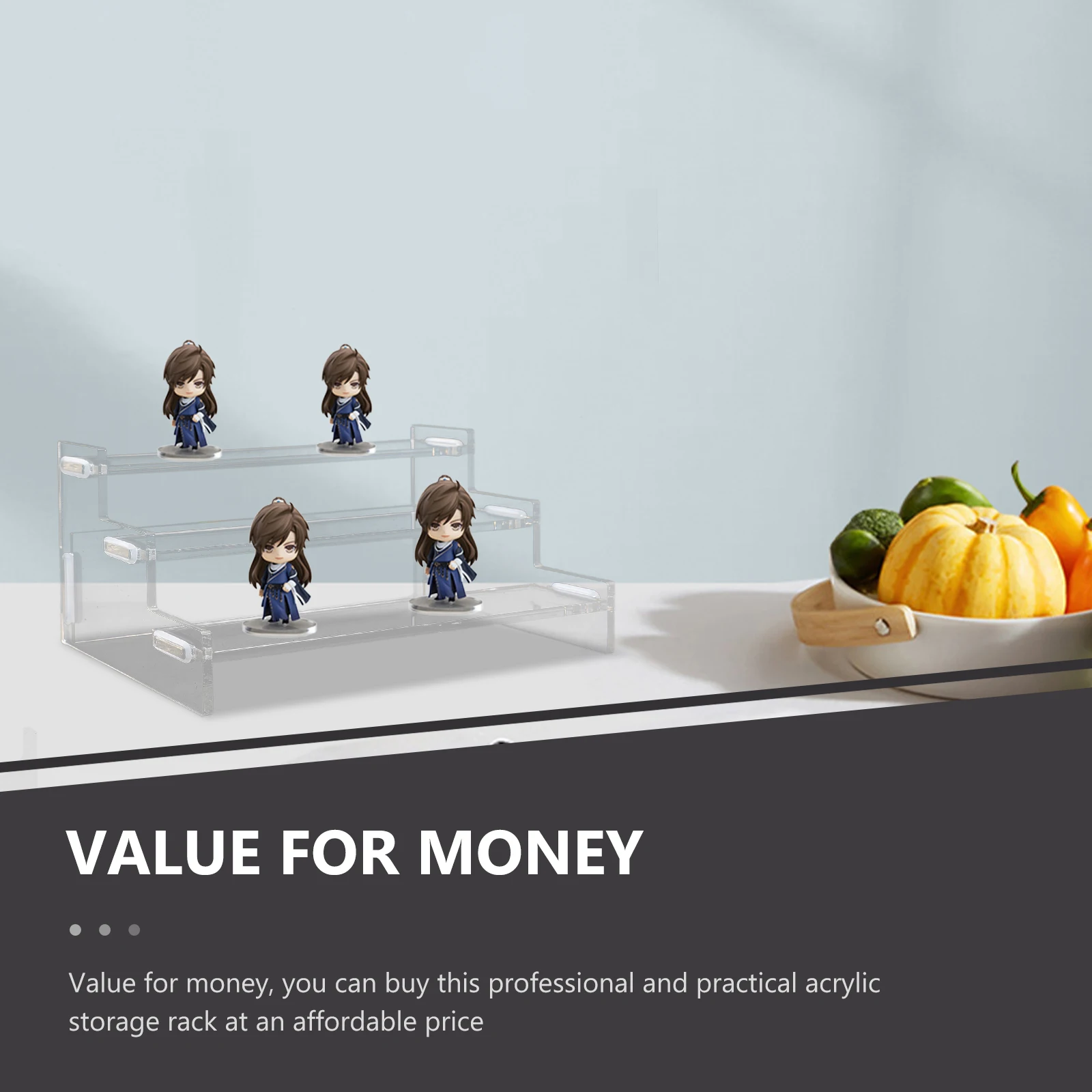 

1Pcs Acrylic Storage Organizer Rack Multi-Layer Transparent Display Shelf Stable Holder for Collections