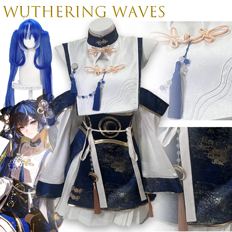 

Wuthering Waves Iuno Косплей Костюм Парик Daoxiangcun Сборка Аниме Боди Стиль Игра Взрослый Карнавальная Униформа Хэллоуин