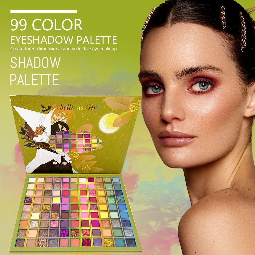 99 Kleur Regenboog Oog Make-Up Plaat Professionele Matte Flash Plaat Duurzame Oogschaduw Plaat Geschikt Voor Geschenken Voor Vrouwen Cosmetica