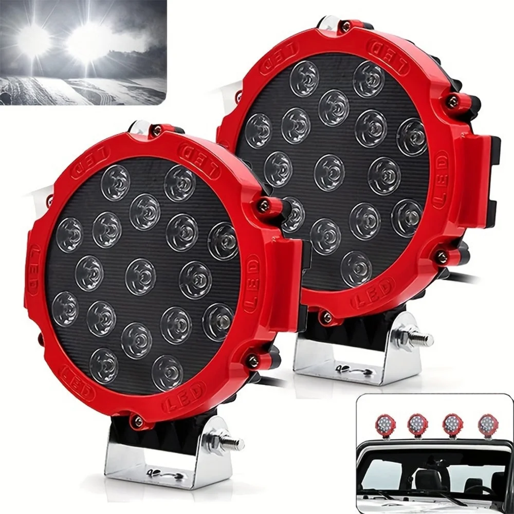

7 inch 51W Bright LED Light Off Road 4x4 Spotlight car Headlight Work Spot Lamp Automotive Car Accessories For Truck JEEP Hummer