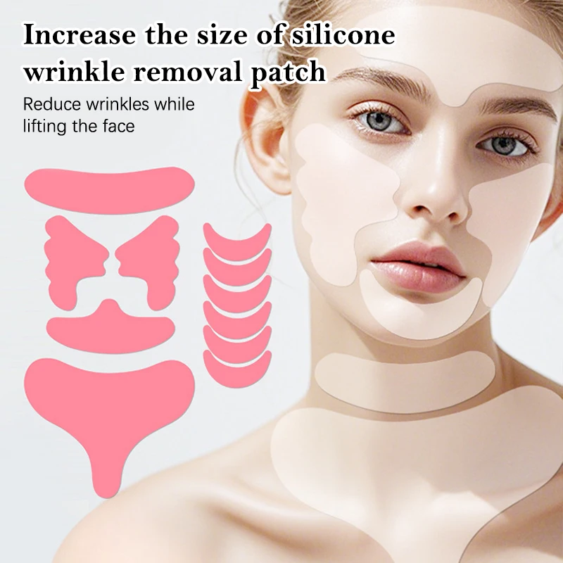 

11Pcs/Set Silicone Face Anti-Wrinkle Pad Skin Care Lifting Tool Wrinkle Removal Sticker Anti Aging Reusable Patch Multi Color