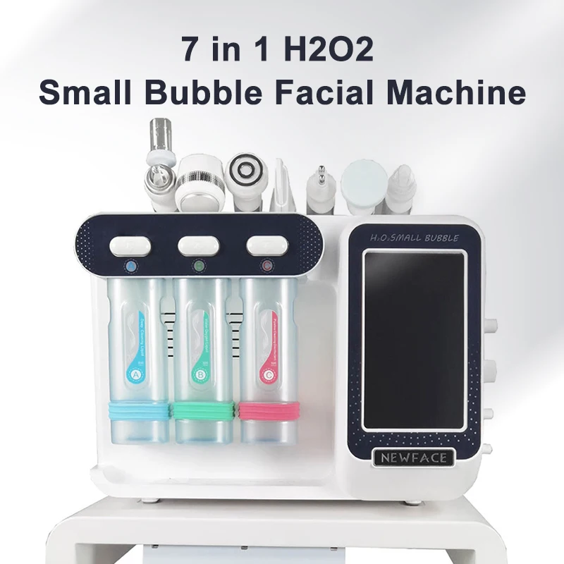 

New Multifunction 7in1 H2O2 Microbubble Facial Rejuvenation Device Jet Water Peel Oxygen Deep Cleaning Beauty Spray Care Machine