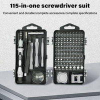 115 in 1 Magnetic Precision Screwdriver Set - Complete Repair Hand Tool Kit for Computer Laptop Phone and Electronic Devices