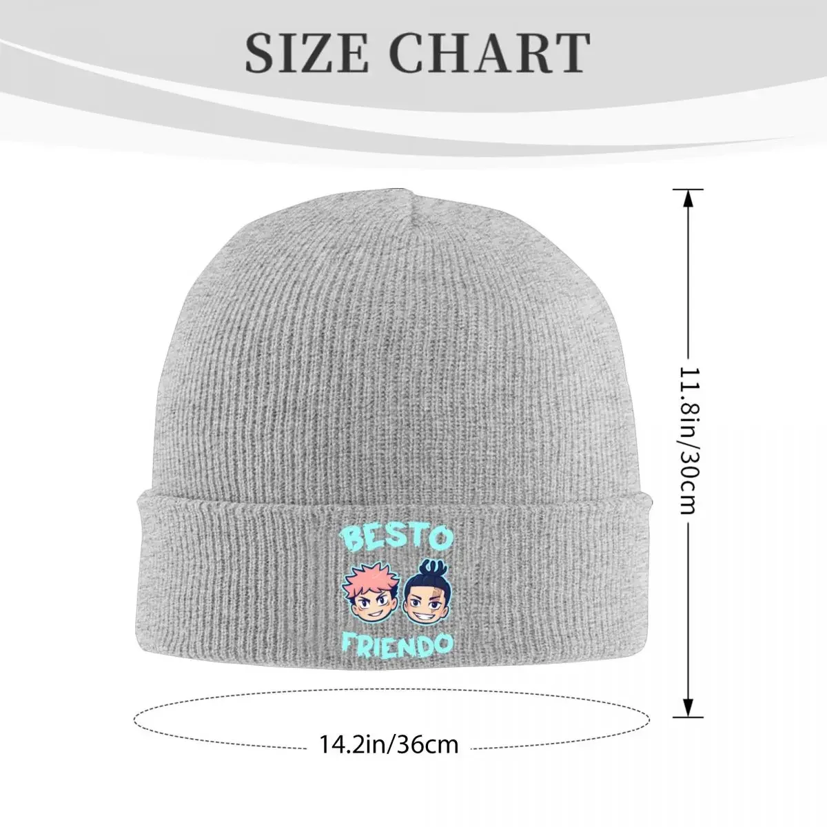 Jujutsu Besto Friendo Itadori Aoi Kaisen Knitted Caps Women's Men's Beanie Autumn Winter Hats Anime Cartoon Warm Cap