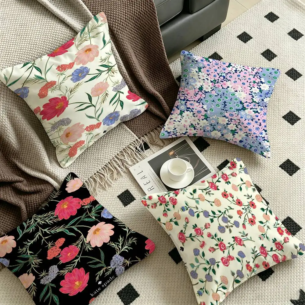 K-Kate S-Spade Flower Pillowcase Toon Gift Cushion Cover Bedroom Home Sofa Chair Seat Decor Pillow Case
