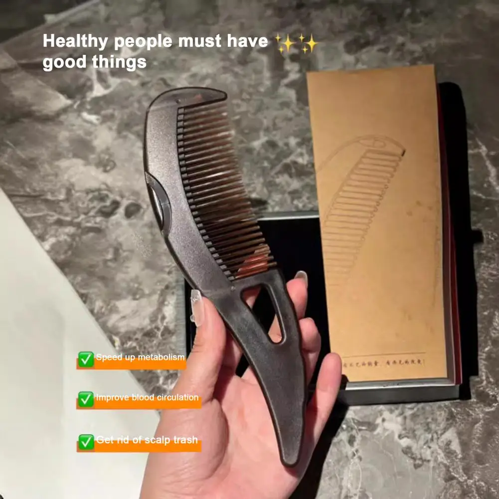 Dandruff Comb Hollow Tooth Scalp Massage Grease Particle Dirt Removal Itching Reduction Scalp Care Comb Skin Scraping Handle