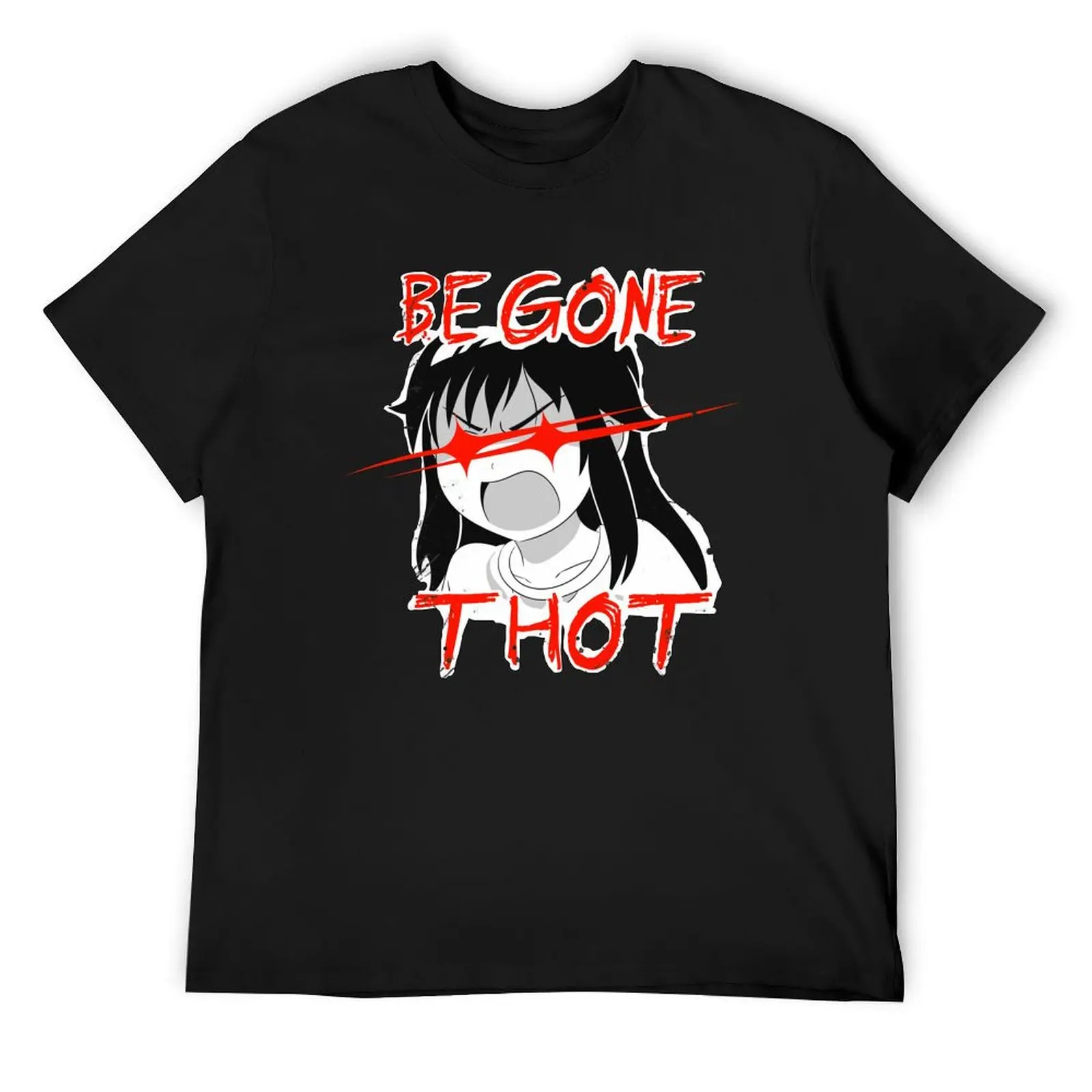 

Be gone Thot T-Shirt oversized graphic tee plain kawaii clothes essential t shirt Men's t-shirt