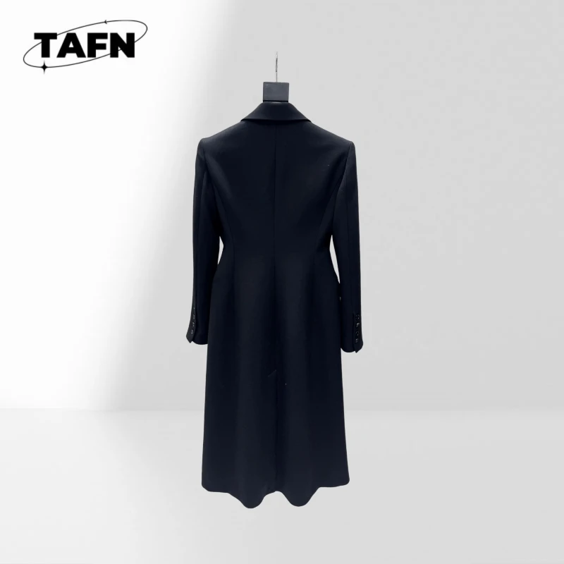 سترة نسائية كورية غير رسمية سترة واقية متوسطة الطول للركاب ملابس خارجية مع أصفاد قابلة للتعديل AJ2304