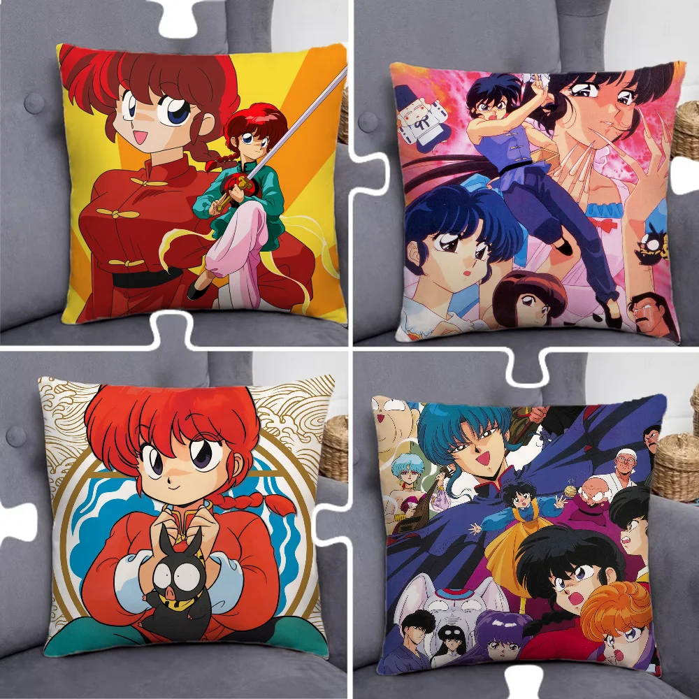 

R-Ranma 1 2 Anime Pillow Case Pillowcase Home Sofa Cushions Car Cushions Pillowcover Office Pillowshell Pillow