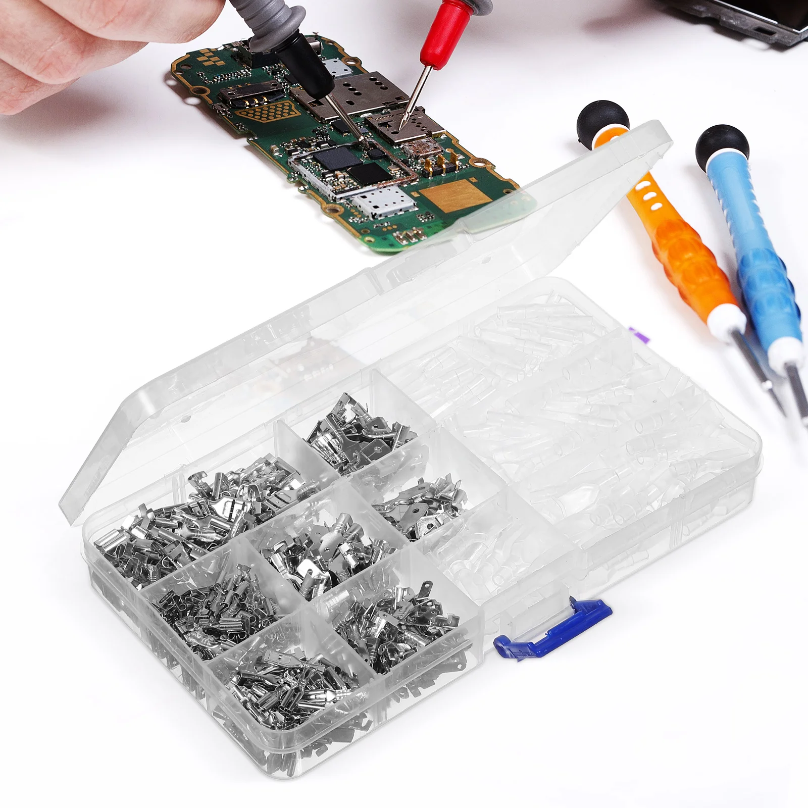 

540 Pcs Spade Connector Kit 2 8-6 3mm Male Female Wire Connectors Terminal Crimp Sets for Wiring Household Repair Electrical