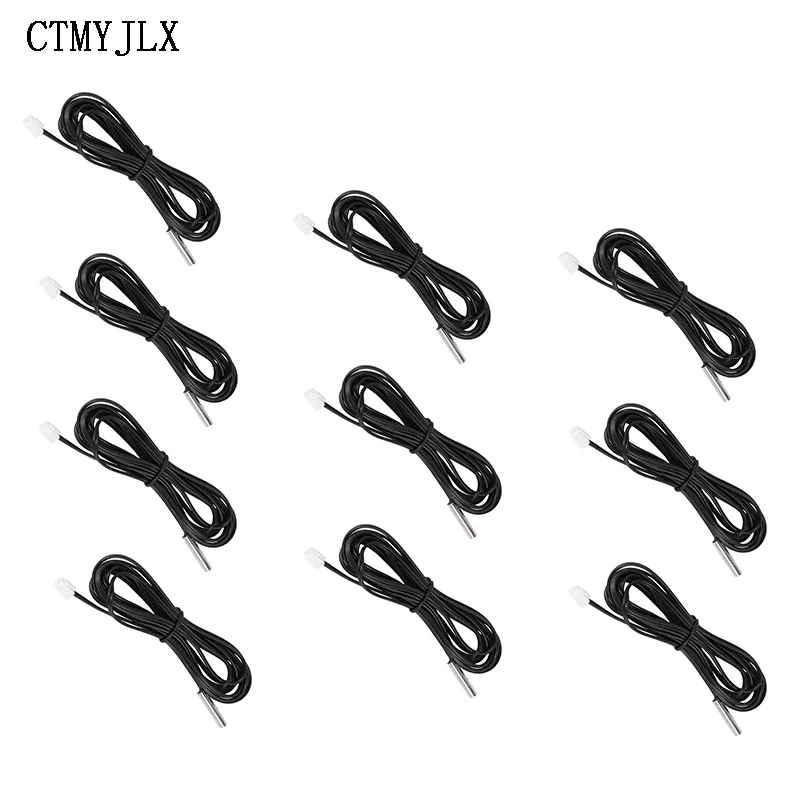 

100pcs 0.5M NTC Thermistor Accuracy Temperature Sensor 10K 1% 3950 Digital Temperature Sensor Probe For W1209 W1401 Sensors