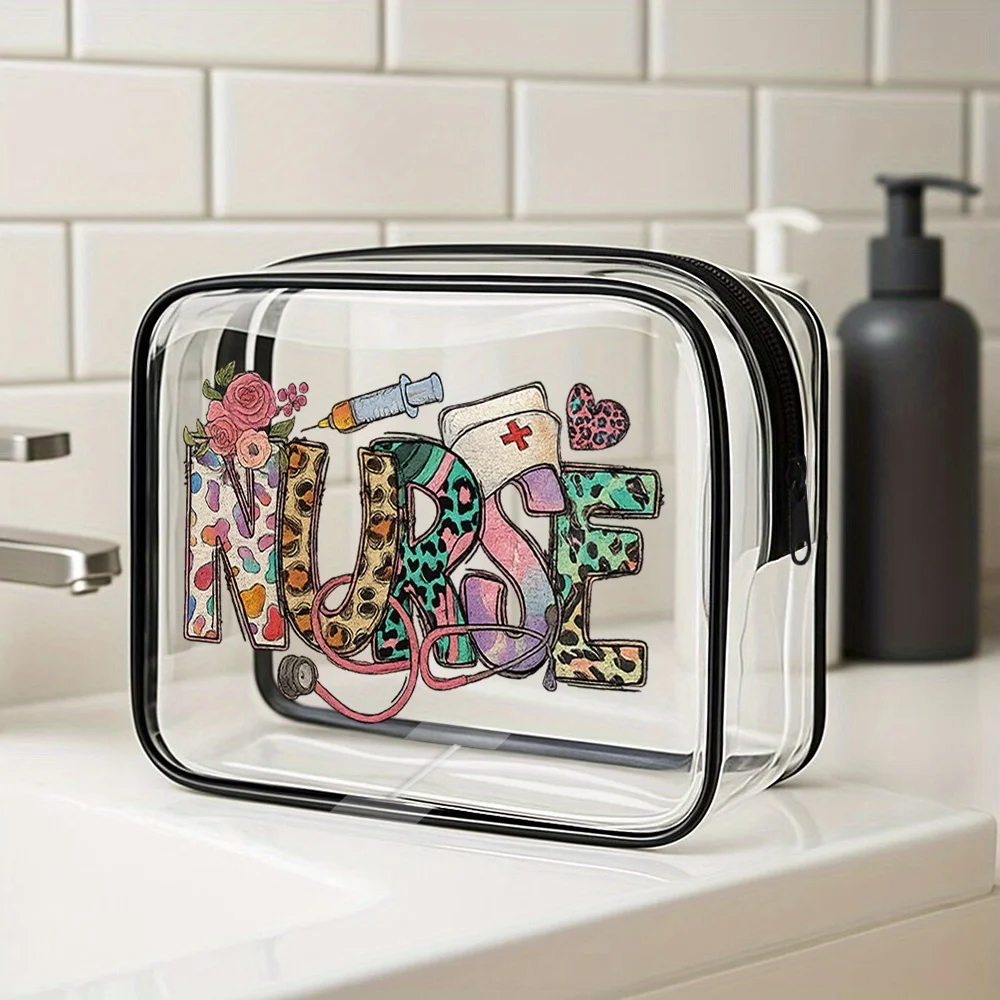 Nurse Cosmetic Bag. Cute travel & gym tote for nursing students & nurses.
