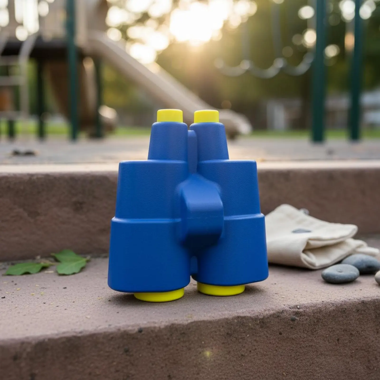子供用プラスチック双眼鏡-明るい色合いのおもちゃ望遠鏡-スイングセット望遠鏡-丈夫で長持ちする遊び場アクセサリーセット