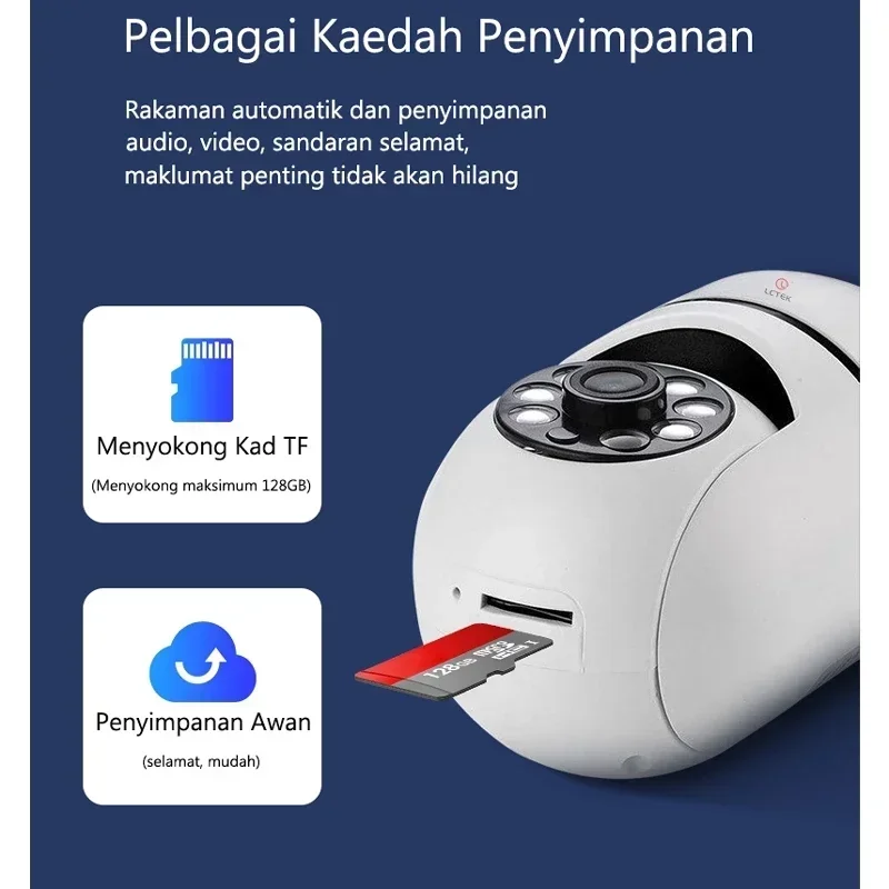 Мини IP-камера Wi-Fi, лампа E27, камера наблюдения, полноцветное ночное видение, автоматическое отслеживание людей, монитор внутренней безопасности V360