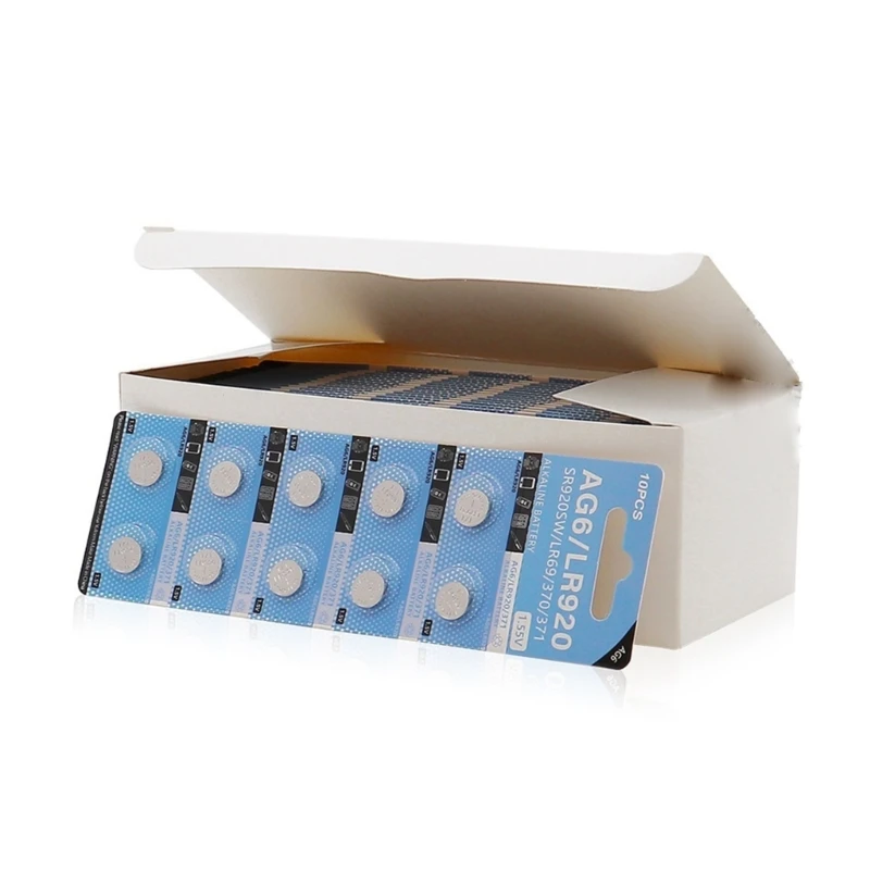 AG6/LR920 แบตเตอรี่อัลคาไลน์ 320mAh ปุ่มเซลล์พลังยาวนานสำหรับของเล่น/นาฬิกา