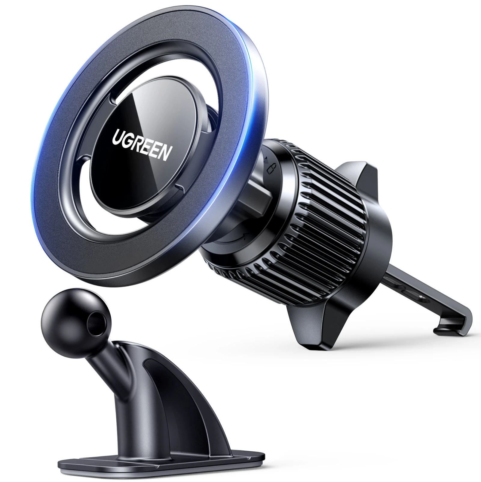 

UGREEN Magnetic Car Phone Holder Strong Magnets 2 IN 1 360° Rotatable Car Mount For Magsafe iPhone 16 15 Pro Samsumg S25 Xiaomi