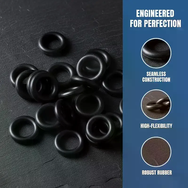 225Pcs O Ring Kit Durable Rubber Seals Oil Water Resistant Multi Sizes For Auto Plumbing Machinery