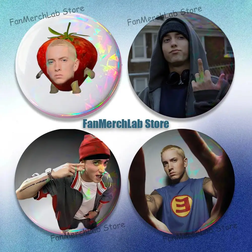 

Singer E-EminemS Creative Round Badge Button Pin Bag Decor Fans Collection Friends Gift Brooch