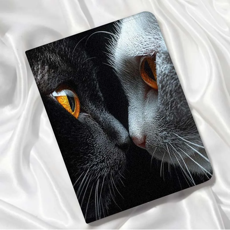 Art black white kitten For Samsung Galaxy Tab A A7 A8 A9 A11 S6 S11 10.1 10.4 10.5 Inch Lite Plus Cover Tablet Case