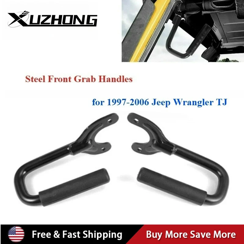 

НОВЫЕ стальные передние поручни для Jeep Wrangler TJ 1997-2006 годов и неограниченного черного цвета