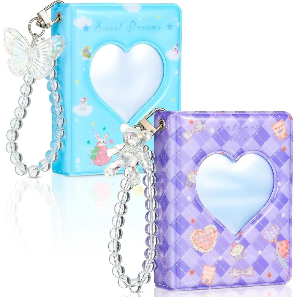 

2 Pcs Photocard Binder Album 3 Inch Mini Photo Album t Hollow Photocard Binder Mini Photo Card Book Holder