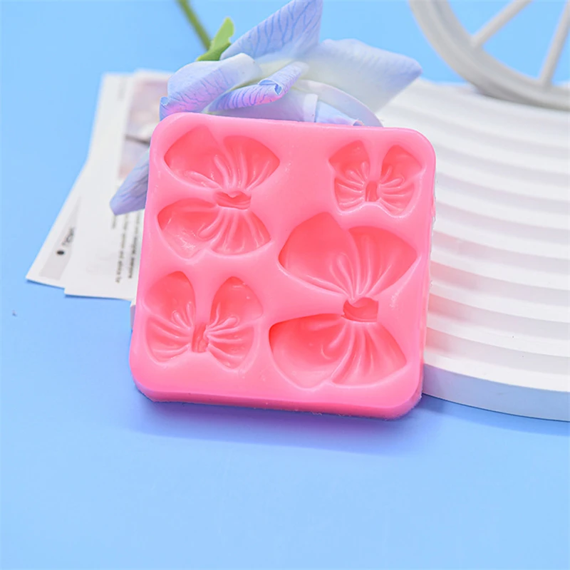 1 Uds. Moldes de lazo de nudo bonito, molde artístico de resina de Fondant de silicona suave, decoración de pasteles, pastelería, cocina, accesorios para hornear, herramientas