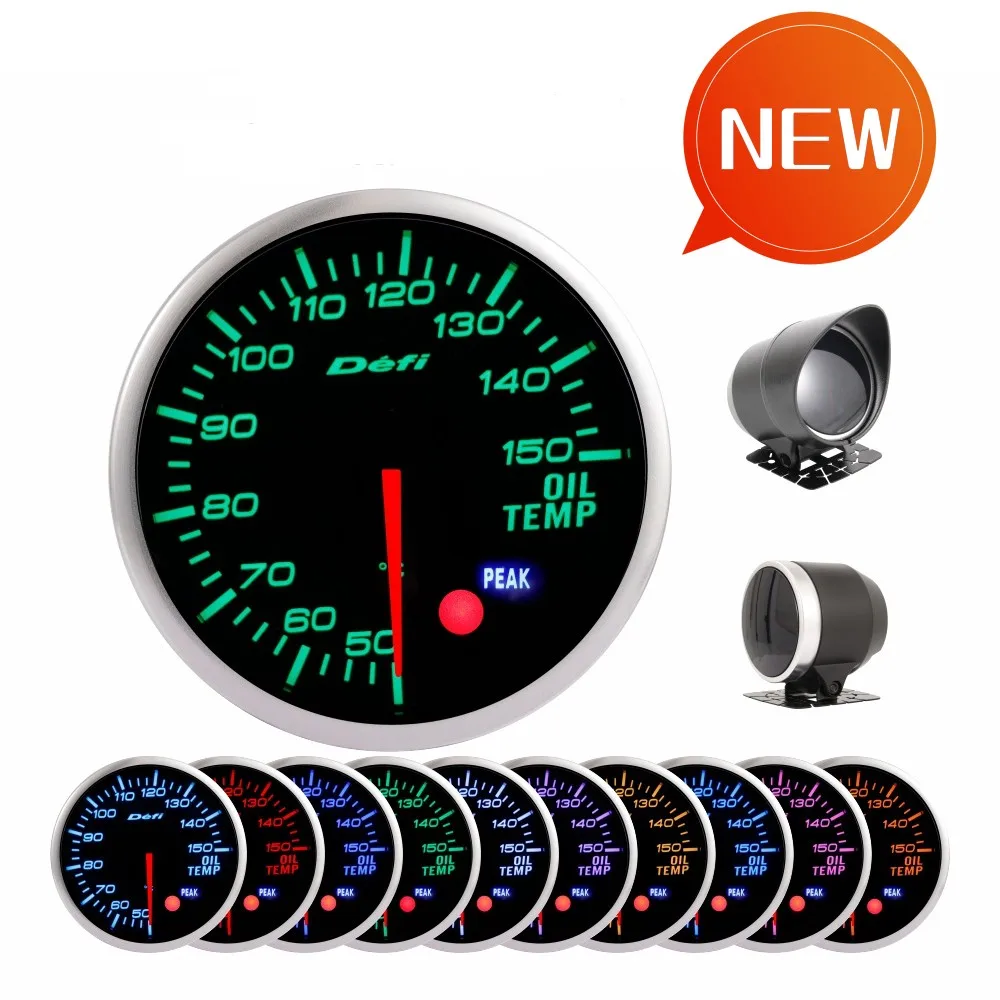 Car modification Defi BF 10 Colors 60mm Gauge Volt Water temp Oil temp   Vacuum Boost Air fuel Ratio auto Rpm gauge meter