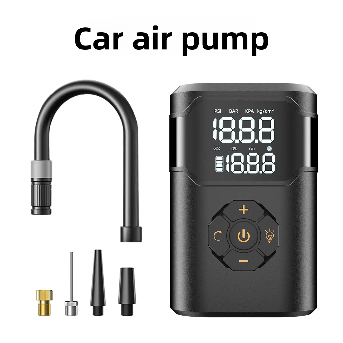 Double display car air pump automatic charging and stopping small portable car suv single cylinder car pump