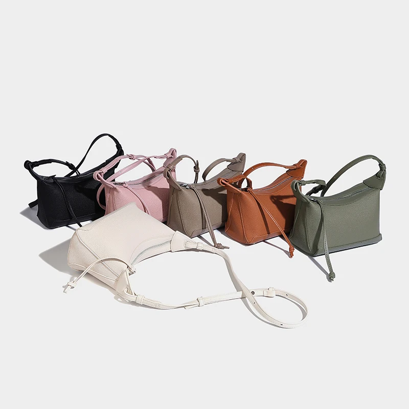 Solid Color Simple Small Square Bag Small And Cute Women's Bag Exquisite And Versatile Armpit Bag Trendy And Fashionable Bag