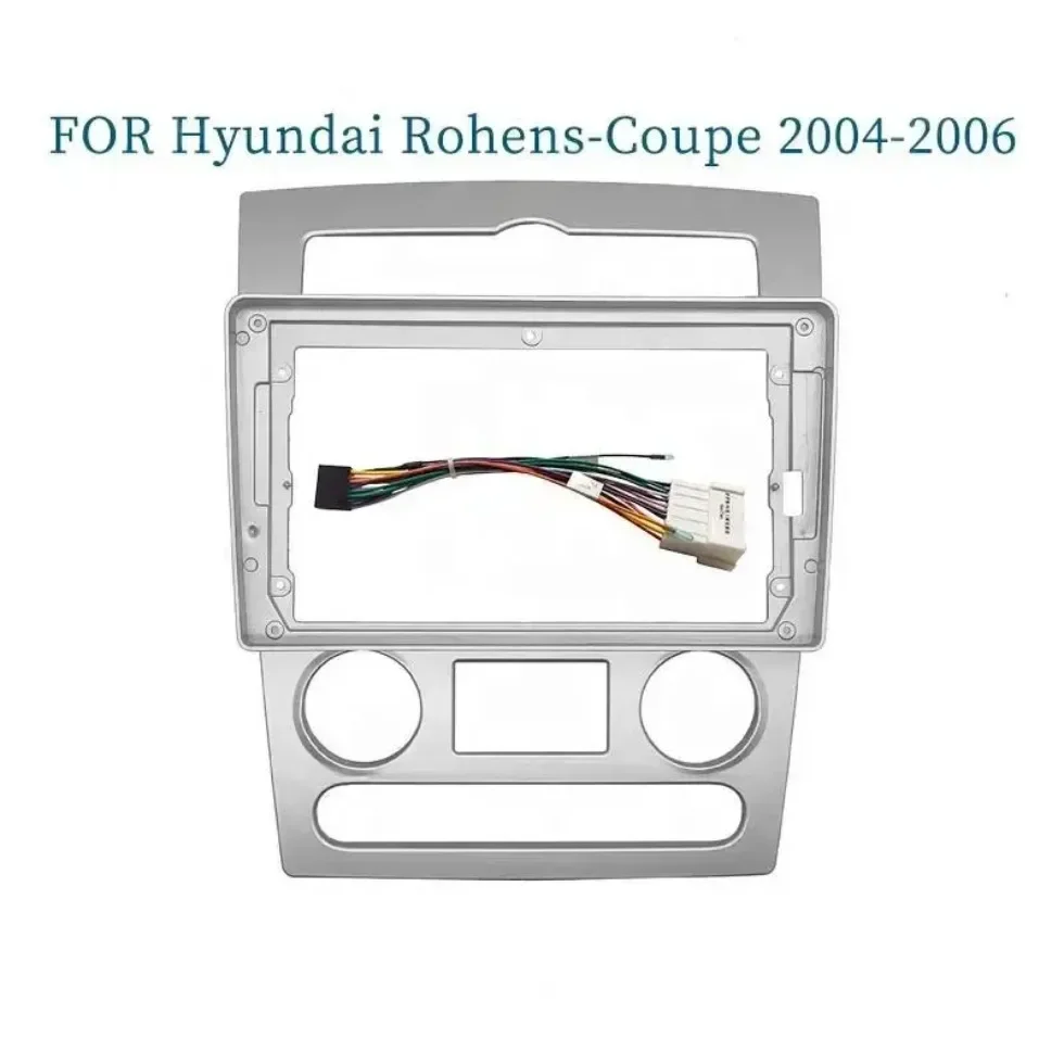 For Hyundai Rohens Coupe 2004-2006 9 Inch Car 2Din Stereo Big Screen CD/DVD Fascia Frame Face Dash Mount Trim Kit