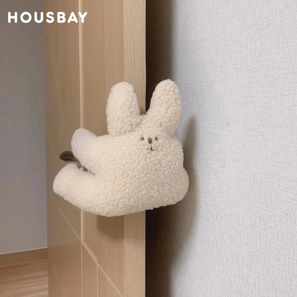 Door Stopper Cute Bear Rabbit Toy Baby Room Decoration Infant Protector Children'S Safety Door Handle Stopper Plush Doll