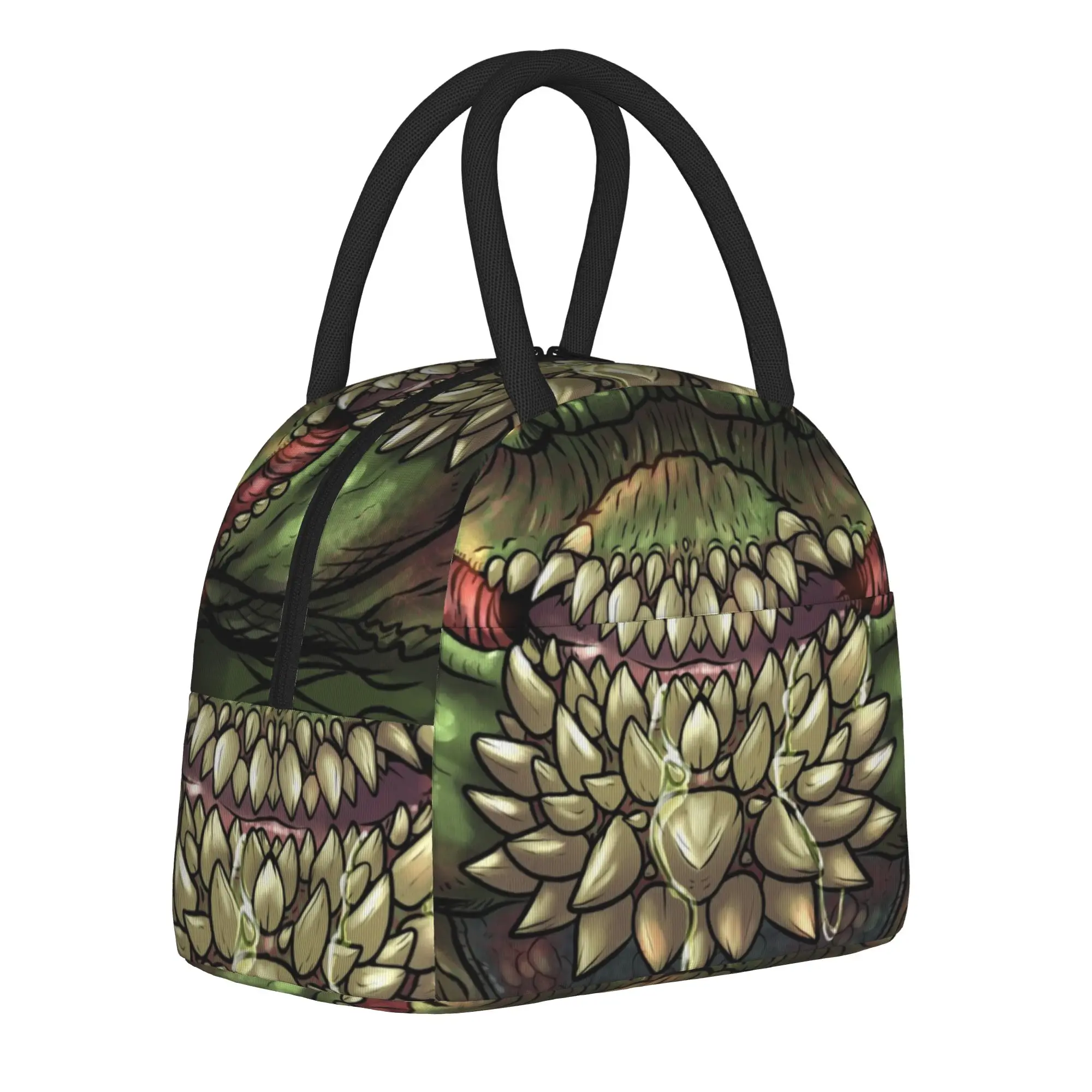 Deviljho Monster Hunter World Insulated Lunch Bags Kanji MHW Reusable Cooler Bag Tote Lunch Box College  Picnic Food Handbags
