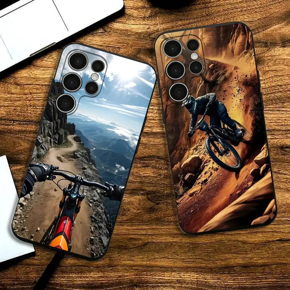 

Extreme Challenge Mountain Bike Silicone Case For Samsung S25 24 23 22 21 20 Plus Ultra 5G Lite Shockproof Cover