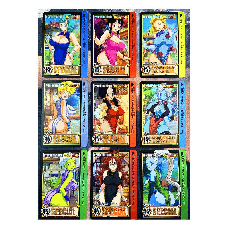 

9pcs/set Dragon Ball Z GT ACG Sexy Android 18 Super Saiyan Heroes Battle Card Ultra Instinct Goku Vegeta Game Collection Cards