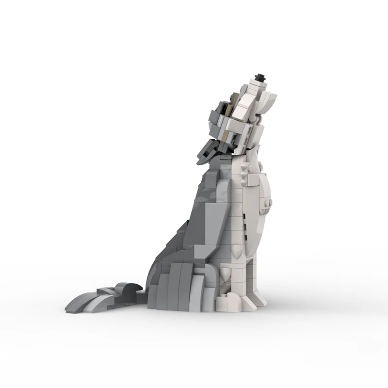 256 Pcs Wolf Wildlife Animal Forest Predator Fiee Canine Custom MOC Diy Education Model Building Blocks Birthday Toys Gift