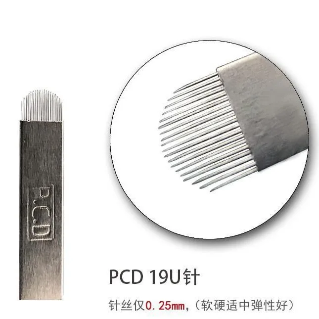 

500Pcs Silver/Golden Tebori PCD 12 14 18U Blade Microblading Tattoo Needles Permanent Makeup Manual for Professional Eyebrow