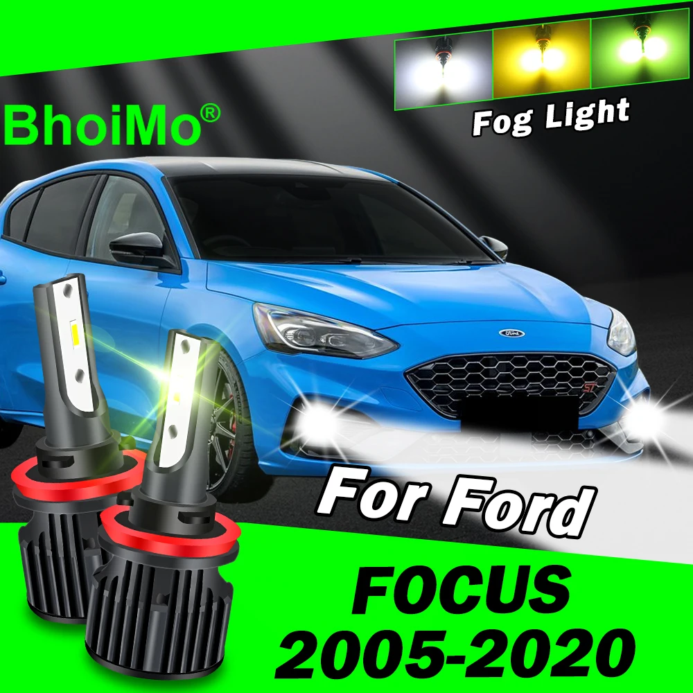 

BhoiMo For Ford FOCUS 2005 - 2020 Front Fog Light Lamp 2006 2007 2008 2009 2010 2011 2012 2013 2014 2015 2016 2017 2018 Led Bulb