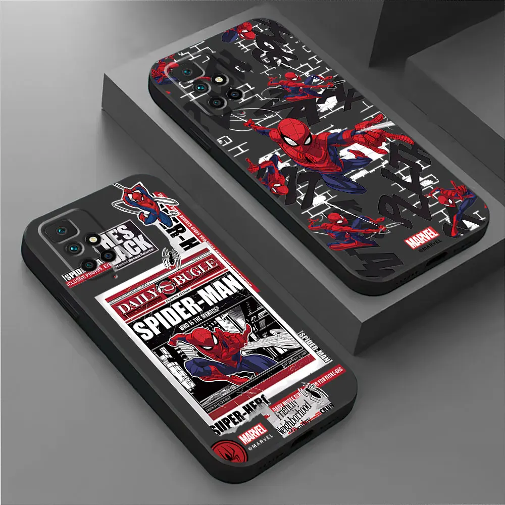 Marvel superhero Spider Man Cover Silicone Case for Xiaomi Mi 11T CC9 Pro 9 9T 12S 12 Lite 13 10T Pro 11 Lite Note 10 Pro 12T