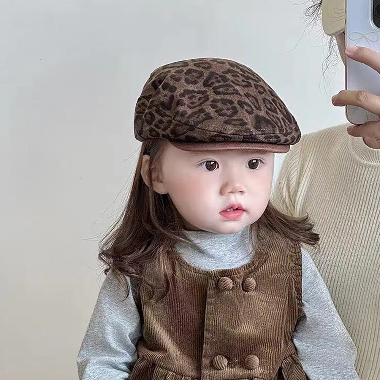 

Детская кепка с леопардовым принтом, солнцезащитная, с козырьком, для мальчиков и девочек 6-30 месяцев, с завязками, модная, с надписью, детский козырек