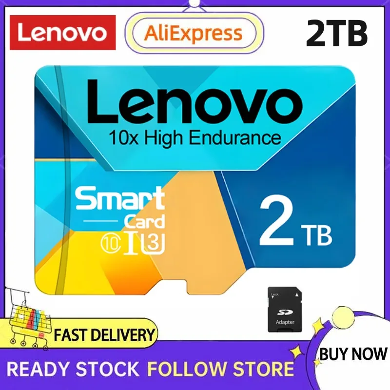 Scheda di memoria Lenovo A2 2TB ad alta velocità 128GB 256GB Flash UHS-3 piccola Mini scheda SD per fotocamera 4K HD/TV/Nintendo Switch / Gop