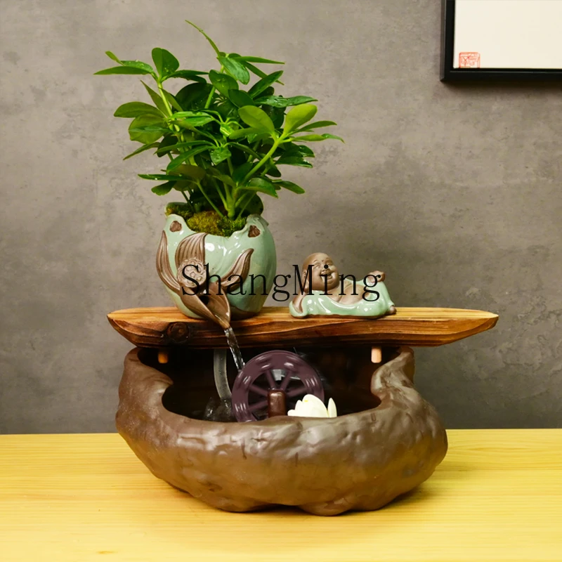 

DSA home desktop running water small fish tank living room lucky fountain ornament creative decorative gifts