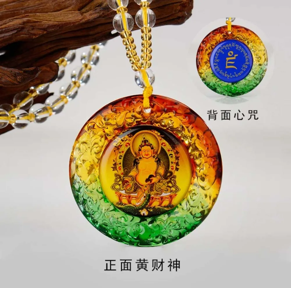 3 قطعة جيب البوذية اليونانية السفر كفاءة التميمة جامبالا جورو رينبوتشي الصيدلي بوذا السلامة كريستال تميمة L